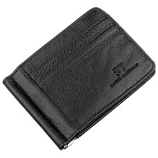 Зажим мужской с карманами для карточек ST Leather 182411 черный