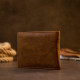 Портмоне унисекс матовое Vintage 183721 Коричневое