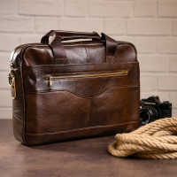 Сумка чоловіча під ноутбук Vintage 182161 Коричнева