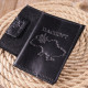 Красивая кожаная обложка на паспорт Карта GRANDE PELLE 185081 Черная