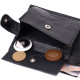 Горизонтальное портмоне для мужчин из натуральной кожи ST Leather 186531 Черный - формат названия товара.