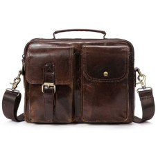 Деловая сумка на плечо кожаная Vintage 182481 Коричневая