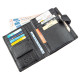 Мужской кошелек кожаный с встроенной обложкой для паспорта Tailian 182741 черный