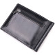 Зажим для денег ST Leather 185071 из натуральной гладкой кожи, Черный
