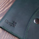 Винтажное кожаное портмоне Shvigel 184561 Зеленый