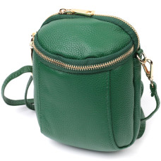 Интересная сумка для женщин из мягкой натуральной кожи Vintage 186311 Зеленая
