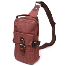 Плечевая сумка для мужчин из плотного текстиля Vintage 186171 Коричневый