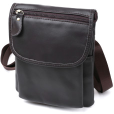 Кожаная компактная мужская сумка через плечо Vintage 184271 Коричневый