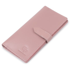 Кожаное женское матовое портмоне GRANDE PELLE 184251 Розовый