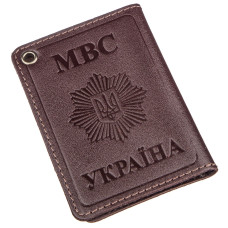Компактная обложка на документы МВС Украины SHVIGEL 183271 Коричневая