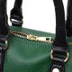 Кожаная сумка бочонок с темными акцентами Vintage 186321 Зеленая