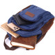 Надежный рюкзак из полиэстера с большим количеством карманов Vintage 186131 Синий
