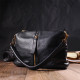 Интересная сумка через плечо из натуральной кожи 185981 Vintage Черная