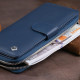 Вертикальный вместительный кошелек из кожи унисекс ST Leather 183541 Синий