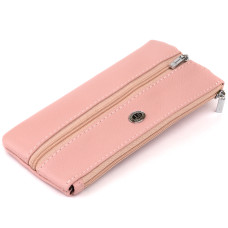 Ключница-кошелек с кармашком женская ST Leather 183591 Розовая
