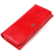 Лакированный кошелек для женщин из натуральной фактурной кожи CANPELLINI 185451 Красный