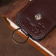 Компактная кожаная ключница с хлястиком SHVIGEL 183281 Коричневая