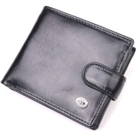 Класичний чоловічий гаманець із натуральної шкіри ST Leather 185061 Чорний