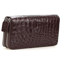 Кошелек-клатч CROCODILE LEATHER 181581 из натуральной кожи крокодила Коричневый