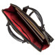 Мужская кожаная тонкая сумка для ноутбука SHVIGEL 182911 Черная