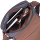Вертикальная мужская сумка через плечо текстильная 185211 Vintage Черная
