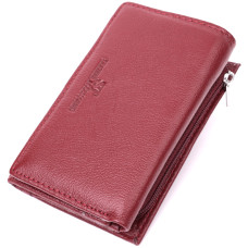 Кожаный женский кошелек в три сложения ST Leather 186561 Бордовый