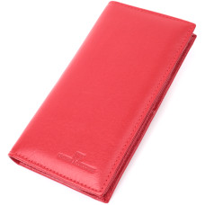 Вертикальный женский кошелек на магнитах из натуральной кожи ST Leather 186611 Красный