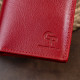 Вертикальное глянцевое портмоне с накладной монетницей GRANDE PELLE 183661 Красное