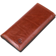 Купюрник вертикальный кожаный GRANDE PELLE 182861 коричневый