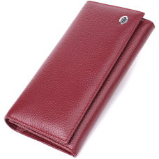 Практичный кошелек для женщин из натуральной кожи ST Leather 23098 Бордовый