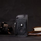 Интересный картхолдер с держателем для Apple AirTag из натуральной кожи GRANDE PELLE 186051 Черный