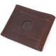 Зажим для денег кожаный с держателем для Apple AirTag GRANDE PELLE 186041 коричневый
