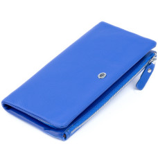 Кошелек-клатч из кожи с карманом для мобильного ST Leather 183552 Синий