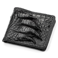 Портмоне CROCODILE LEATHER 180362 з натуральної шкіри крокодила Чорне