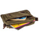Текстильная сумка для ноутбука через плечо Vintage 183192 Оливковая