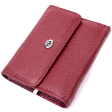 Кожаный женский кошелек с монетницей ST Leather 186482 Бордовый