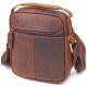 Винтажная мужская сумка из натуральной кожи 185232 Vintage Коричневая