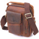 Винтажная мужская сумка из натуральной кожи 185232 Vintage Коричневая