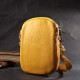 Оригинальная сумка для женщин из мягкой натуральной кожи Vintage 186312 Желтый