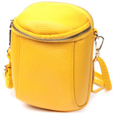 Оригинальная сумка для женщин из мягкой натуральной кожи Vintage 186312 Желтый