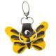 Брелок сувенир бабочка STINGRAY LEATHER 182042 из натуральной кожи морского ската Желтый