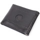 Зажим для денег кожаный GRANDE PELLE черный (с держателем для Apple AirTag)