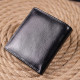 Бумажник компактный ST Leather 185072 из натуральной гладкой кожи, черный (185072)
