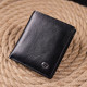 Бумажник компактный ST Leather 185072 из натуральной гладкой кожи, черный (185072)