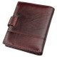 Мужской кошелек кожаный с встроенной обложкой для паспорта TAILIAN 182742 коричневый