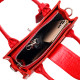 Яркая маленькая женская сумка KARYA 184652 кожаная Красный