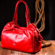 Яркая женская сумка с ручками KARYA 184602 кожаная Красный