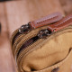 Вертикальная сумка-чехол на пояс с металлическим карабином из текстиля Vintage 186202 Песочный