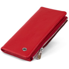 Вертикальный кошелек на кнопке женский ST Leather 183442 Красный