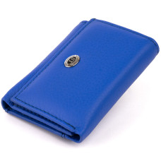 Маленькое портмоне из кожи унисекс ST Leather 183592 Синее